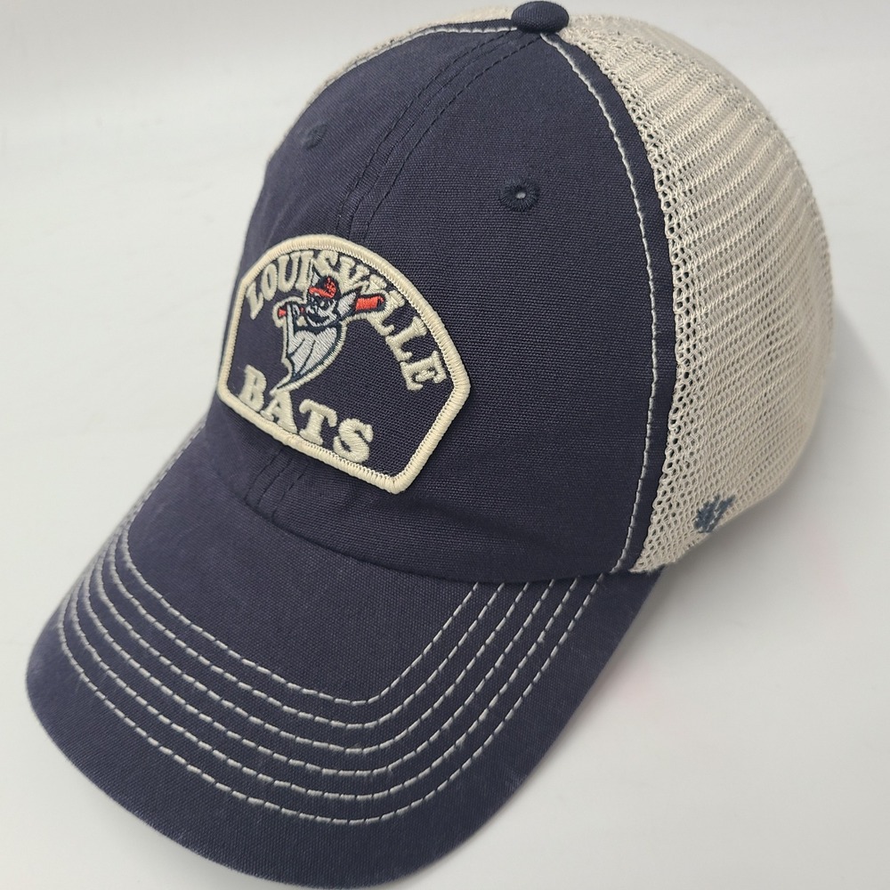 Louisville Bats Hat Fitted One Size 47 Brand Closer Blue Beige MiLB Baseball Men